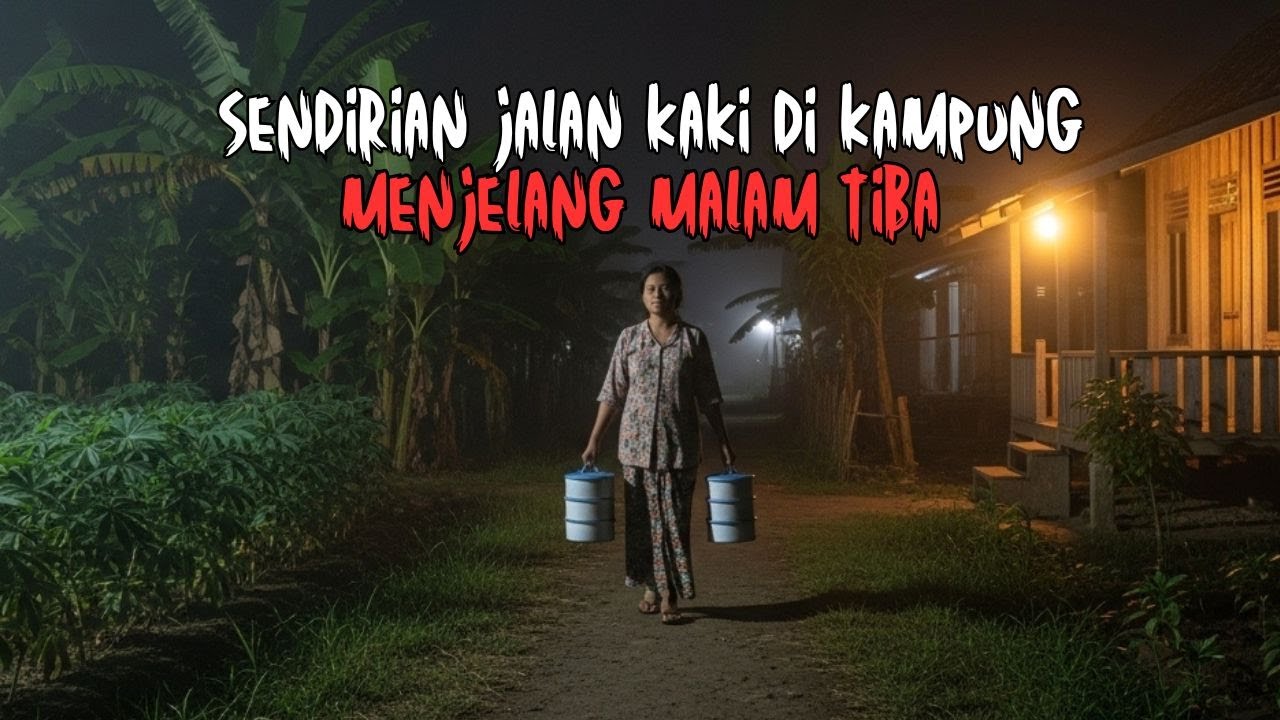 TERNYATA RUMAH ITU KOSONG! MISTIS SENDIRIAN ANTAR MAKANAN DI KAMPUNG KALA MALAM TIBA