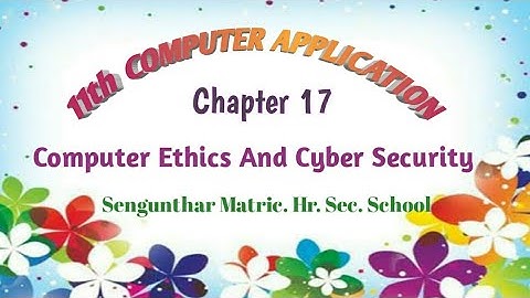 11th Computer Application - Chapter 17