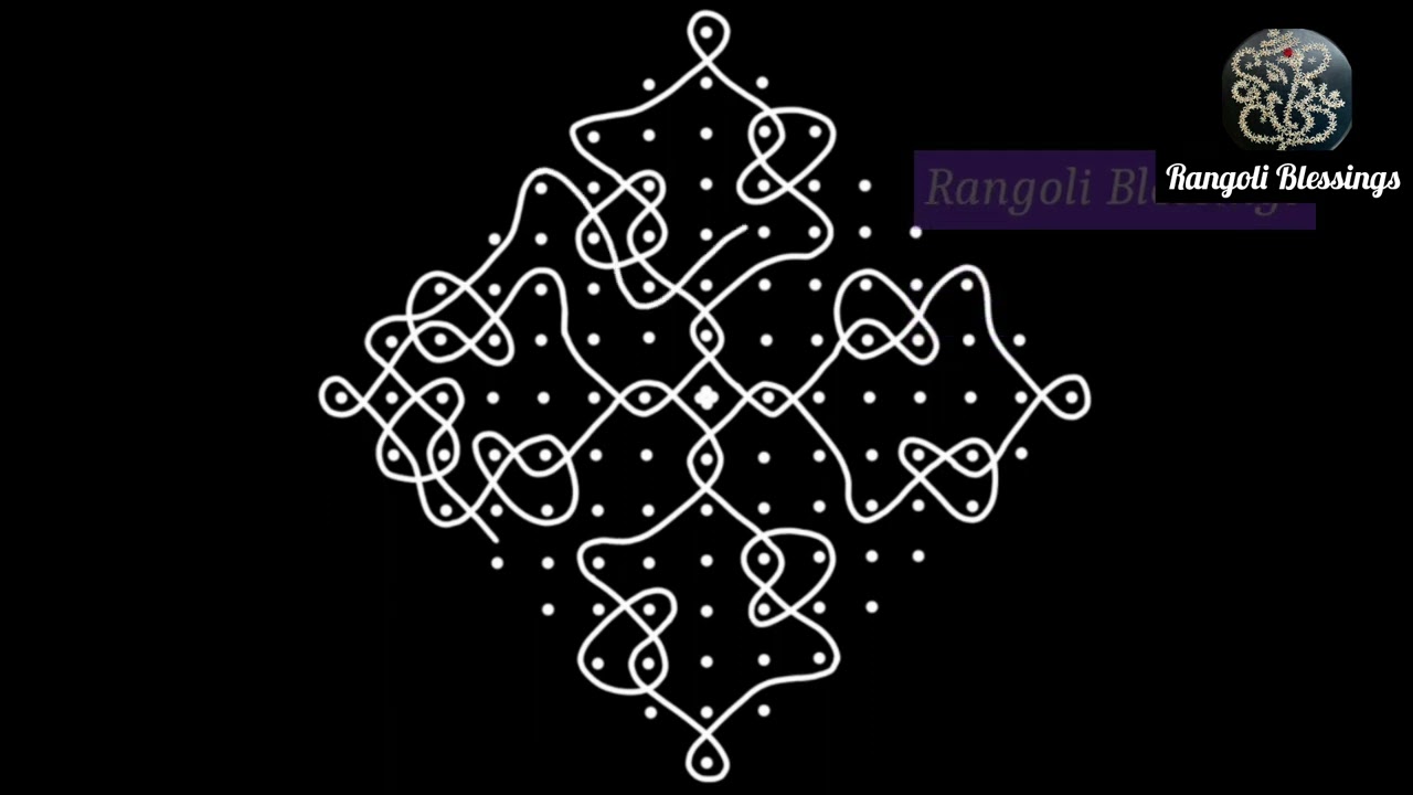15 Dots Rangoli | Chukki Rangoli | Sikku Kolam | Chukkala Muggulu | ಚುಕ್ಕಿ ರಂಗೋಲಿ | சிக்கு கோலம்