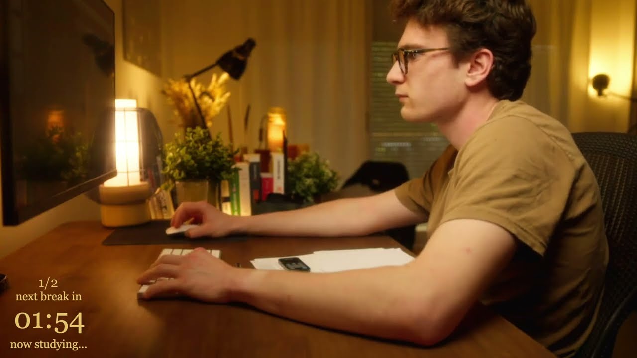 4-HOUR | Study With Me LIVE | Deep work, One break