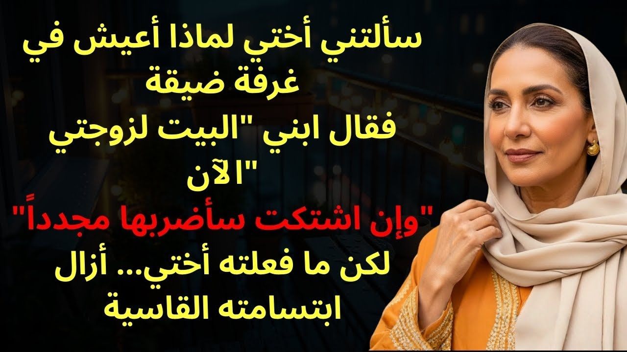 قال ابني على الغداء البيت الذي اشترته؟ أعطيتُه لزوجتي… لكن ابتسامته اختفت فجأة