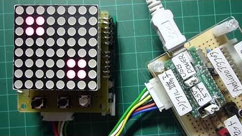Arduino と 8x8 LED Matrix Shield で作った電子サイコロ
