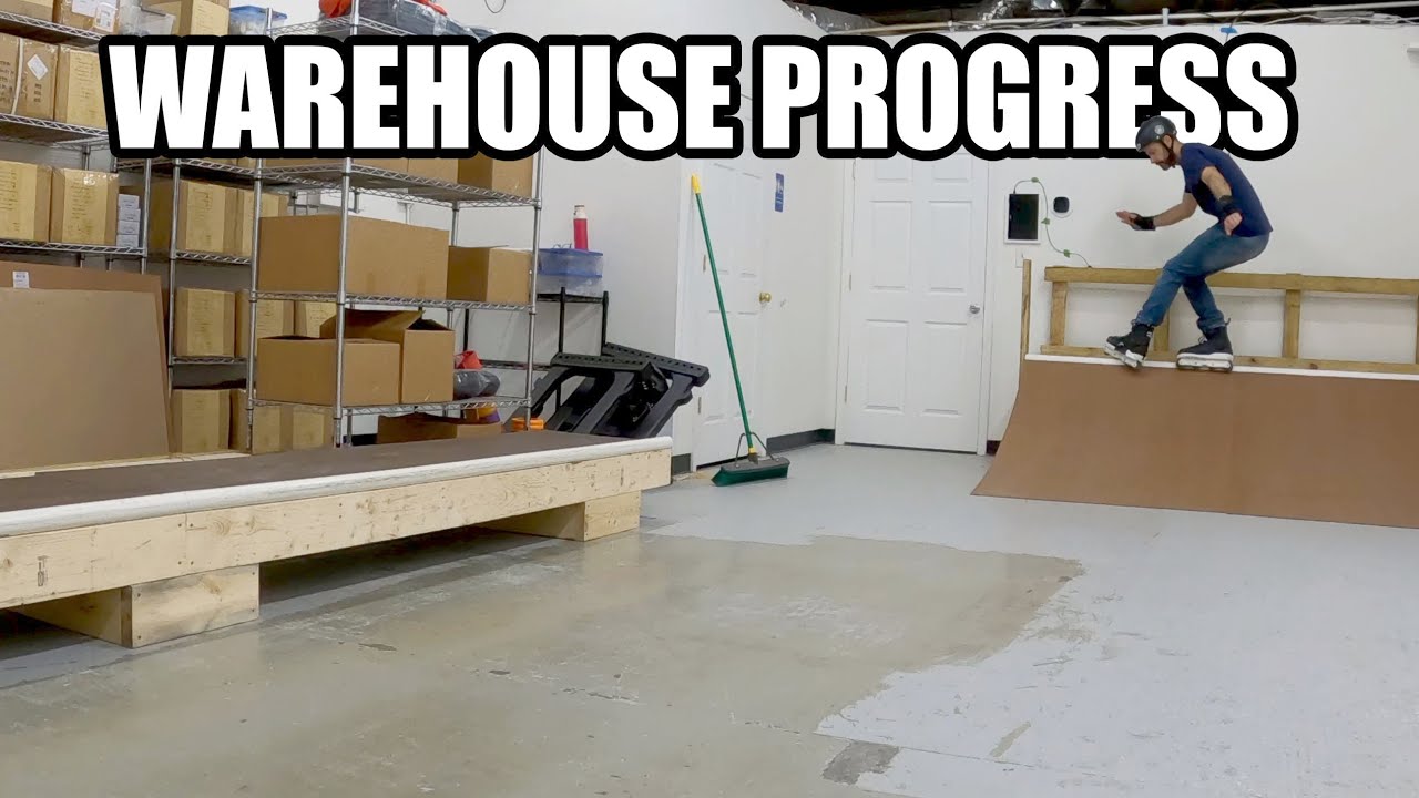 Warehouse Skatepark Update Building a legit Quarterpipe to skate YouTube