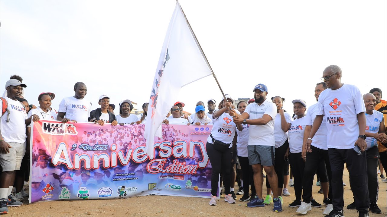 Experience the vibrancy as hundreds join Mombasa Walk Movement’s one-year anniversary celebration