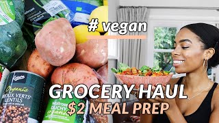 Vegan Grocery Haul | $2 Meal Prep Recipe