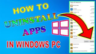 ✔😎👉How to Uninstall Apps/Program in WINDOWS 10 PC (step by step)