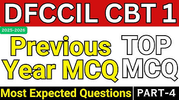 DFCCIL Previous Year Question Paper 2018-2023 | DFCCIL Exam 2025 | Quick Revision  #dfccil