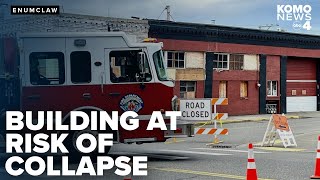 Unstable Enumclaw building at risk of collapse road closures in effect