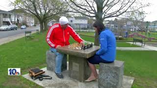 Fall River man crafts, donates chess tables to city