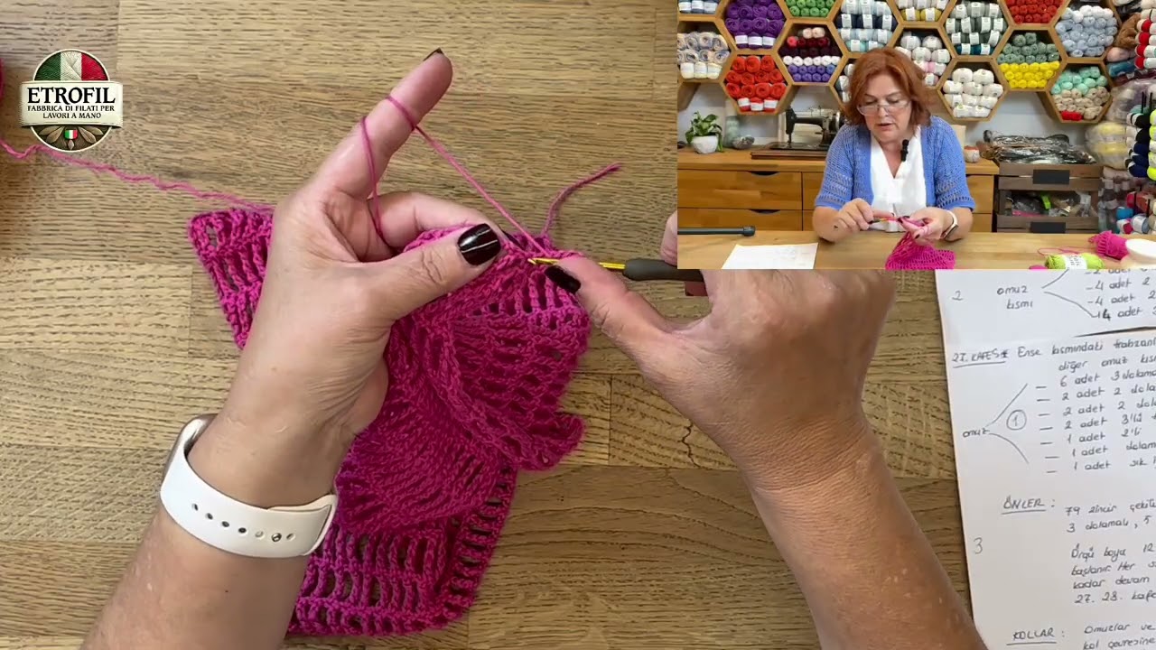 Etrofil Organic Cotton ile örülmüş hırka