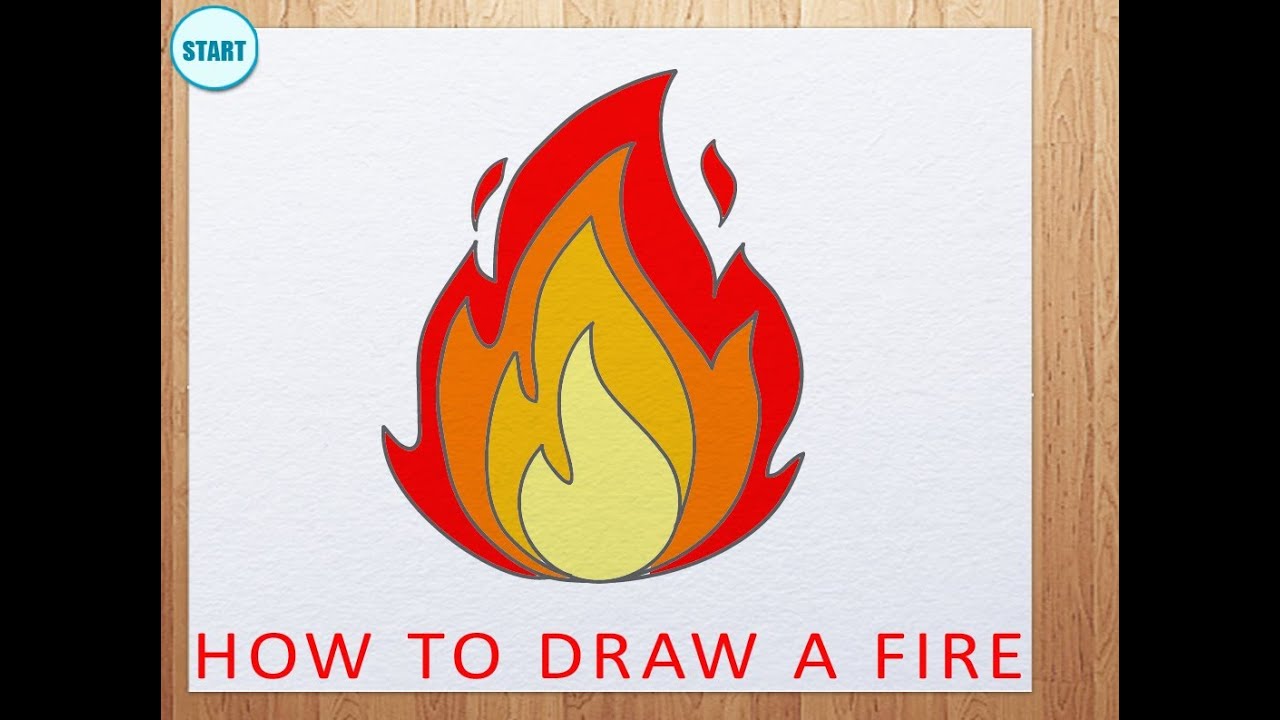 How to Draw a Fire | How to Draw Flame - YouTube