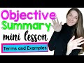 Objective Summary Quiz