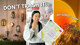 TACKY TO CLASSY DIY DECOR *UPGRADES* | vintage cake, candle sconce, how to upcycle your old pieces!