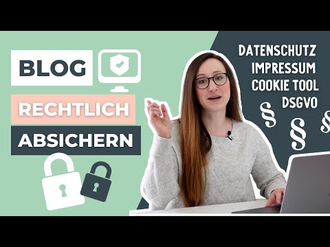  Update New  BLOG rechtlich ABSICHERN: Impressum, Datenschutz Generator, Cookie Tool \u0026 Co. (Blogger Pflichten!)