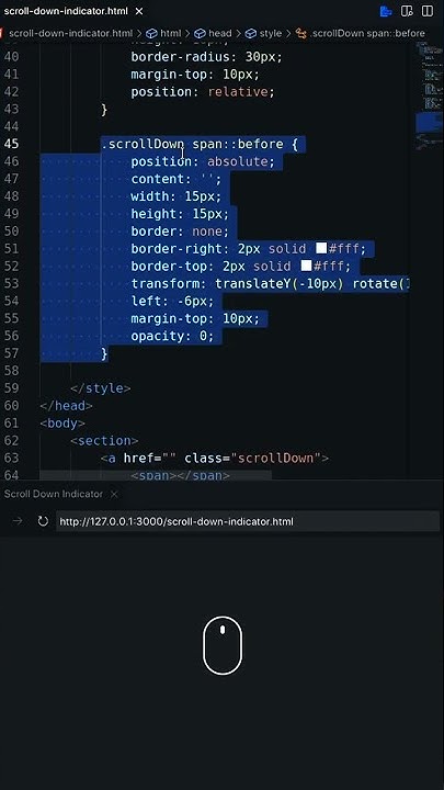 How to create a Scroll Down Indicator Animation in HTML CSS only ...