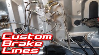 Making custom brake lines for the Civic 3 AN stainless braided lines