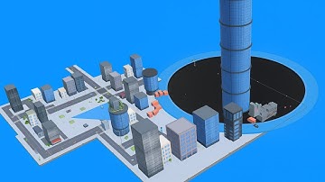 Hole.io - Big Hole City #47-Gameplay Walkthrough Android iOS