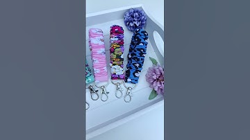 Handmade Scrunchie Wristlet Keychains #keychain #scrunchies #handmade #fyp #shortvideo