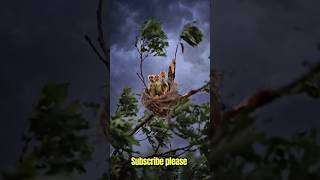 Brave Duck Saves Baby Birds During a Storm 🦆🐦 |#shorts #birds #duck #rescue