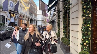 Posh London Streets Christmas Decor - Lifestyles of the Rich & Famous | Mayfair London Walking Tour