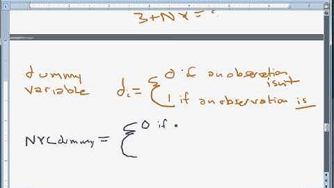 Multiple regression 3 - dummy variables