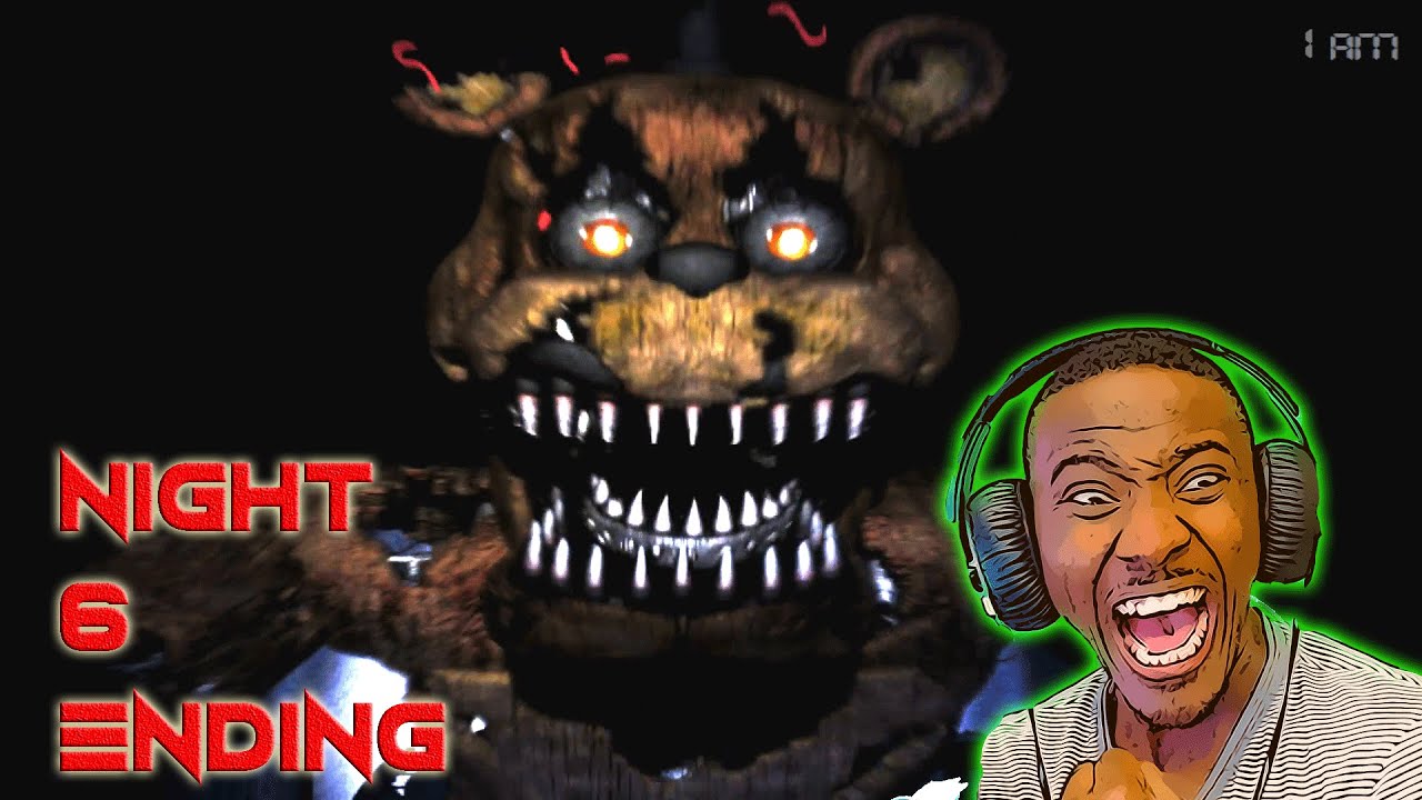 NIGHTMARE FREDBEAR!  Five Nights At Freddy's 4 (Night 6 +7 Ending) 