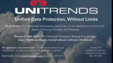 Unitrends Data Backup Webinar: Utilizing The Cloud, Deduplication, and Encryption