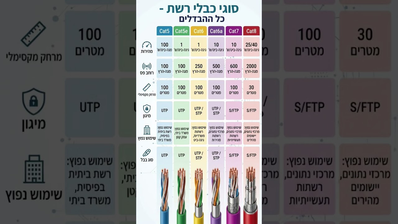 כל הכבלים, כל ההבדלים!