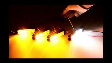 SYNCHRONOUS Emergency 4 LED Strobe Lights Amber White Surface Mount