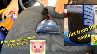 How to deep clean car seats using an extractor vacuum
