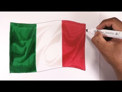 Disegnare la bandiera dell&rsquo;Italia / Dibuja la Bandera de Italia