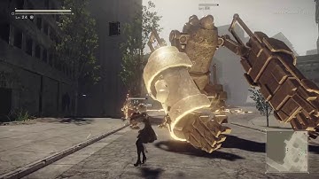 NieR:Automata Part 23 - "Machine Examination 1, Gold Machine battle, and Emil"