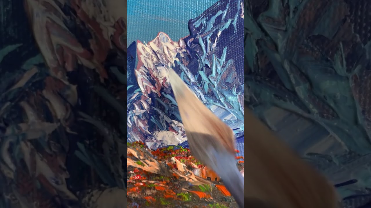 Amazing mountain art/final detailing 🎨 