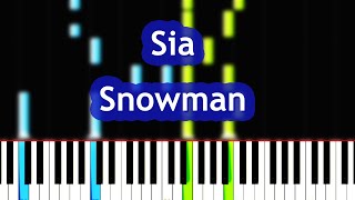Sia - Snowman Piano Tutorial chords