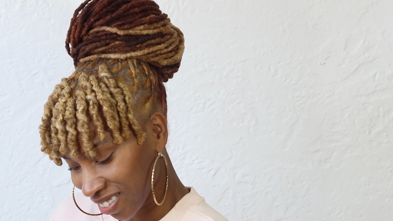 8. Loc Updo with Faux Bangs - wide 1