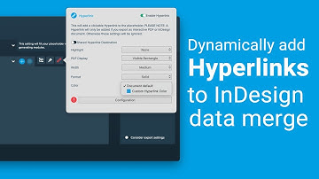 Add hyperlinks to InDesigns data merge