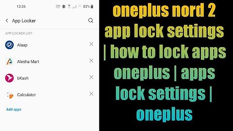 oneplus nord 2 app lock settings | how to lock apps oneplus | apps lock settings | oneplus