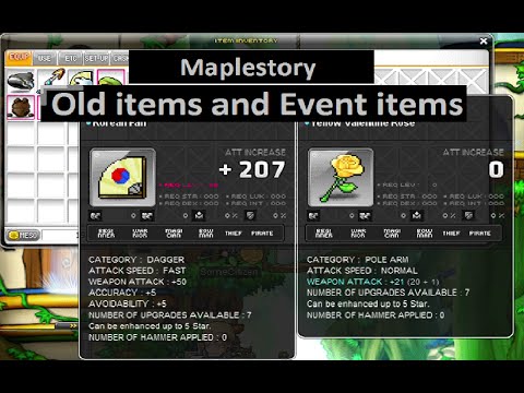 Maplestory: Old items