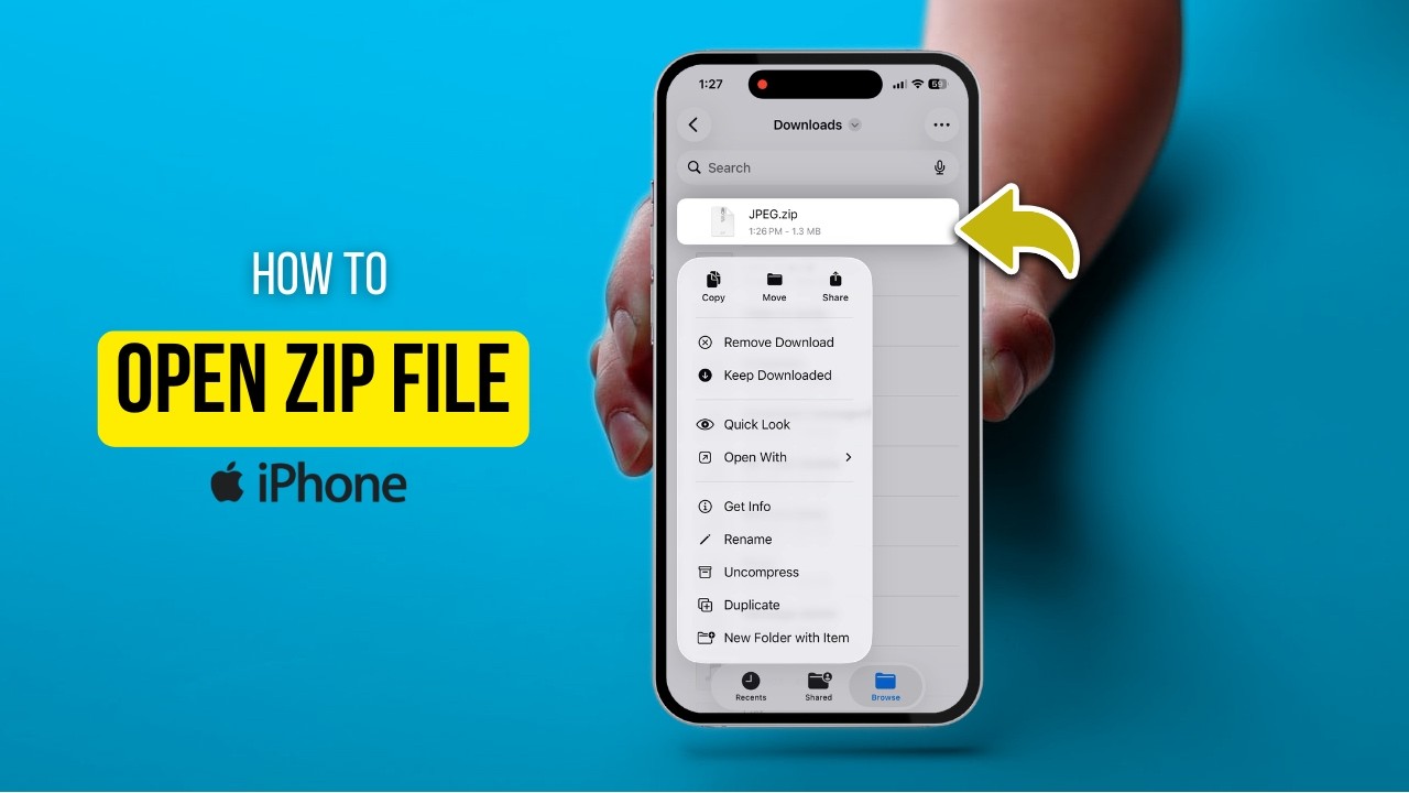 (2026) How to open Zip file on iPhone | unzip files iPhone - YouTube