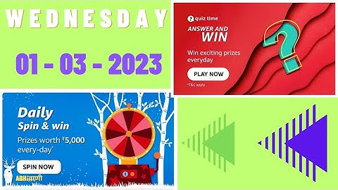 Amazon Today Quiz Answers || Amazon Daily Quiz Answers Today || 01 MARCH 2023 || WEDNESDAY || APay