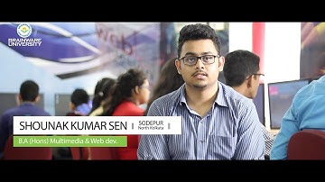 Brainware University I B.A Multimedia & Web Development I Student Speak I Shounak Kumar Sen