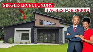 New Homes in Atlanta | Inside a Custom Modern Single-Level Estate on 4 Acres | $800K Home Tour