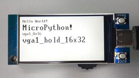 BPI-Centi-S3, Display text characters via MicroPython