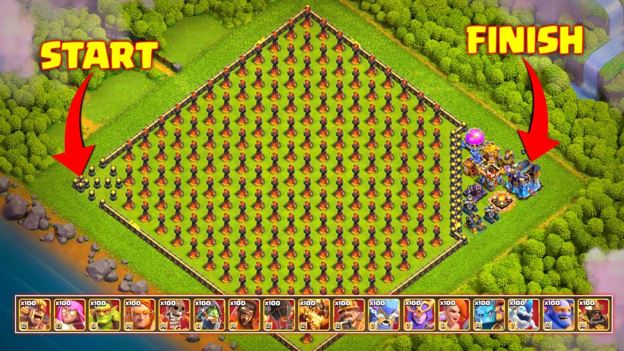 Can All Super Troops Beat Level 1 Inferno Tower Defense | Clash Of Clans | #coc 