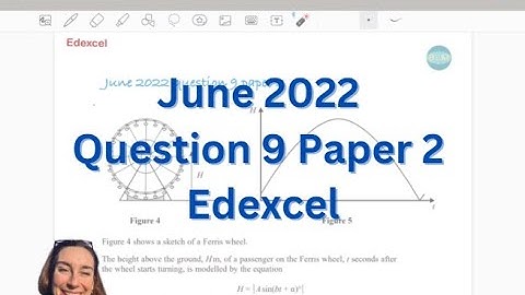 A-Level maths June 2022 Question 9 Paper 2 Edexcel