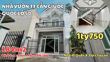 Nhà sân vườn nghỉ dưỡng ngay TT Cần Giuộc QL50 DT tổng 184m | Bán Nhà Bình Chánh | Nhà Đất Trang Anh