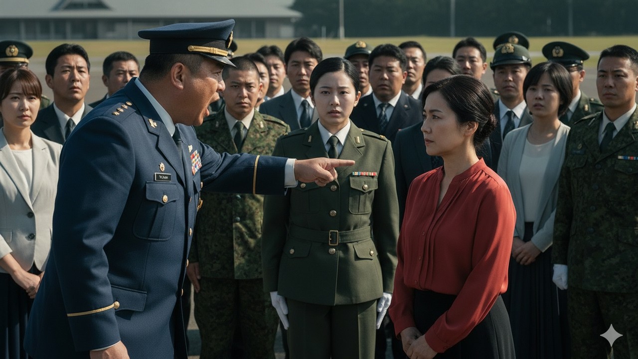 パワハラ上官が卒業式で女性を侮辱。次の瞬間、陸将を乗せたヘリが着陸し「司令！」と敬礼した…涙の結末。