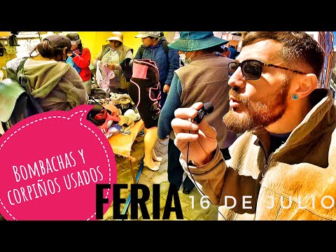 👙 Venden ROPA INTERIOR USADA en la calle 🩲 ► FERIA 16 de JULIO - en El ALTO