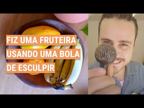 Fiz uma FRUTEIRA usando uma bola de esculpir | Ale De Apê Novo