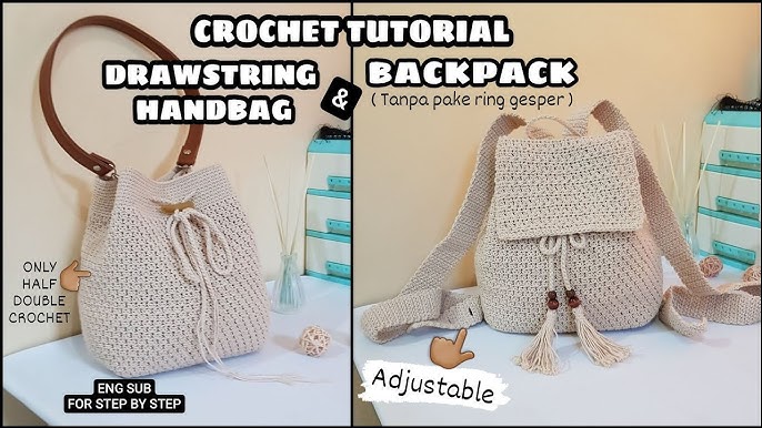 Crochet Backpack, Step by Step, Tutorial - PART 1 